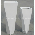 High Quality Glossy Fiberglass Flower Pot for Garden Decorative